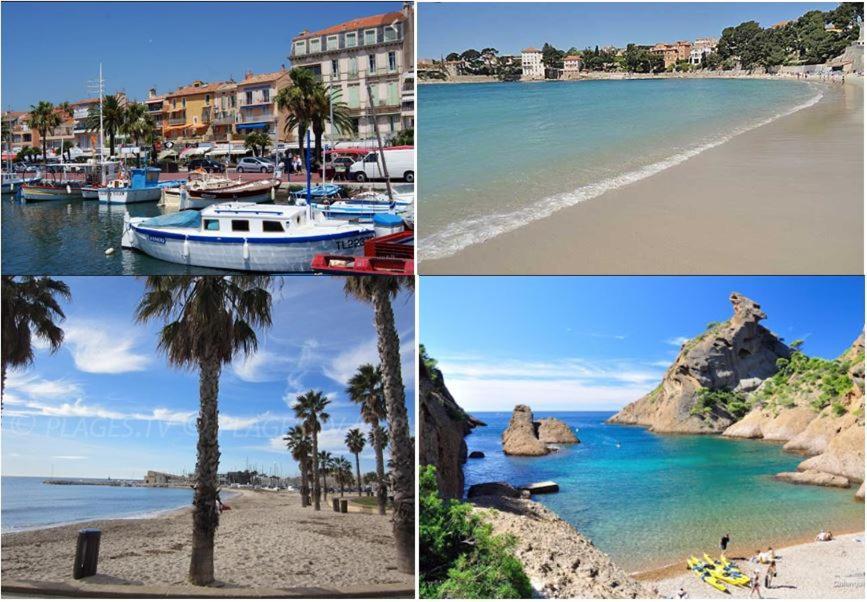 T2, Jardin, Veranda Chambre, Climatisation, Parking Privatif, Proche A Pied Centre, Plage, Gare, Pour 3 Adultes Ou 2 Adultes Avec 2 Enfants Bandol Eksteriør billede